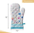 Maison d' Hermine Oven Gloves 100% Cotton Oven Mitt 7" x 13" with Loop Heat Resistant, BBQ, Cooking Gloves, Baking, Grilling, Kitchen, Handling Ho...