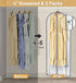 MISSLO 65" Clear Garment Bags for Hanging Clothes 4" Gusseted Dress Bags for Gowns Long Dress Cover for Closet Storage Dress Protector Bag, 2 Pack...