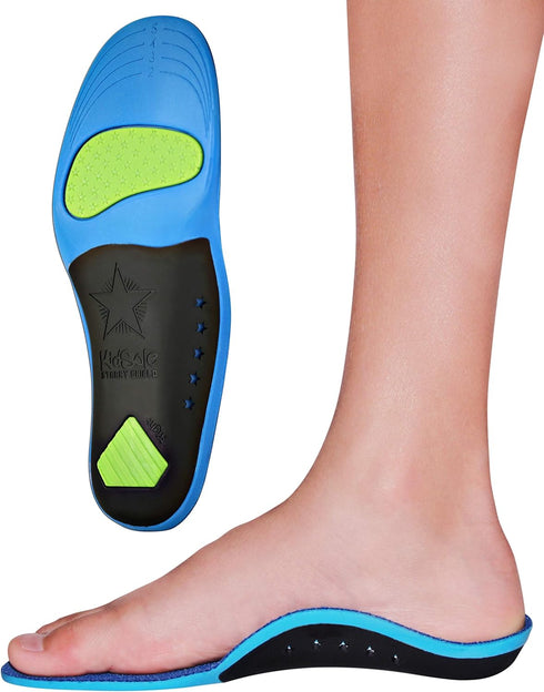 Children's Memory Foam Starry Shield Arch Support Insole for Comfort, Cushion & Arch Support by KidSole ((24 CM) Kids Size 2-6)...