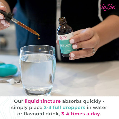 Duct Flow Lactation Support - Clogged Milk Duct Relief Supplement, Herbal Breastfeeding Support Supplement Tincture for Breast Engorgement Relief ...