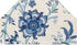 Fabric Tissue Box Cover, Tissue Holder Slipcover, Slips Over Square Cube Cardboard Facial Tissue Boxes -Decorative Cotton Blue Floral Fabric, Made...