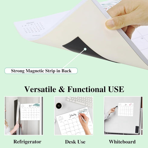 2024 Magnetic Calendar for Fridge -18 Month Fridge Calendar Paper from Jan.2024 to Jun.2025.Refrigerator Calendar for Home & Office Organization 1...