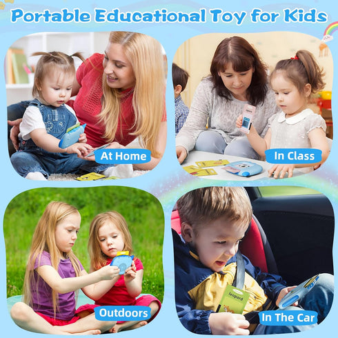 Talking Flash Cards Toddlers Toys: Learning Toys for Kids 2-3, Speech Therapy Pocket Speech Toy for Age 1 2 3 4 5 6, Autism Educational Montessori...