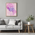 Posterizer 1 pcs-pink purple art-growth in solitude-in oil painting style 2-Abstract & Modern Art-Floral & Botanical Art-Chic Home Decor- unframed...