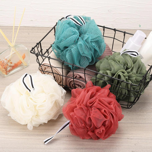 4 Pack Bath Sponge, Bath Shower Loofahs Mesh Pouf Sponge Body Scrubber Exfoliator Scrubber - 50g/Piece...