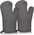 2 Pcs Oven Mitts Heat Resistant for Kitchen, Kitchen Oven Gloves, Long Oven Mitts and Pot holder with Non-Slip Silicone Stripe Soft Cotton Lining,...