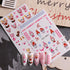 JMEOWIO 10 Sheets Christmas Pink Nail Art Stickers Decals Self-Adhesive Pegatinas Uñas Snowflake Xmas Winter Holiday Cute Elk Nail Supplies Nail A...