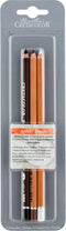 CRETACOLOR Artists Drawing Pencils 3-Piece Set, Black Chalk, Sepia Dry & White Chalk...