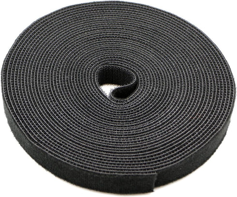 Reusable Fastening Tape Cable Ties 3/4 Inch Double Side Hook Roll (10 Yard, Black)...