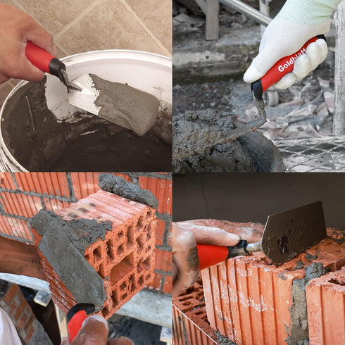 Goldblatt Industries Margin Trowel set, 6"X2" & 5"X2", Professional Masonry Flooring Tool for Concrete, Cement, Tile...