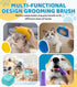 Dog Bath Brush Pet Massage Shampoo Brush Dog Scrubber for Dog Washing Brush Scrubber Pet Bath Massage Brush with Soft Silicone Bristles for Dog Ca...