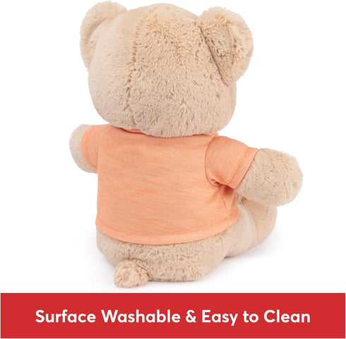 GUND “You are My Sunshine” Sustainable Message Bear with Orange T-Shirt, Teddy Bear Made from 100% Recycled Materials for Ages 1 and Up, Tan, 12”...