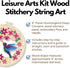 Wood Stitched String Art Kit with Floral Hummingbird in hoop - adult or kids craft - craft kits for teens - string art kit for adults - 3D string ...