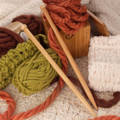 JubileeYarn Jumbo Birch Knitting Needles - US 19 (15mm) - 16" Long - 1 Pair...