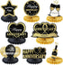 Happy Wedding Anniversary Decorations Table Honeycomb Centerpiece, 8pcs Anniversary Theme Party Supplies for Adult, 10th 25th 30th 40th 50th 60th ...