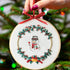 4 pcs of Christmas Embroidery kit with Patterns and Instructions, DIY Adult Cross Stitch Kits, Including 4 Plastic Embroidery Rings, 1 Pair of Sci...
