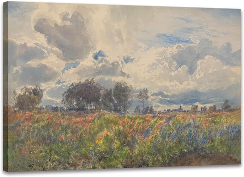 SHDOWARTH Vintage Landscape Canvas Wall Art Country Wildflower Posters Field landscape painting Country Field Wall Art for Bedroom Living Room Bat...