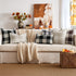 MIULEE Pack of 2 Classic Farmhouse Buffalo Check Plaids Polyester Linen Soft Soild Square Throw Pillow Covers Grey and White Home Decor Outdoor Cu...