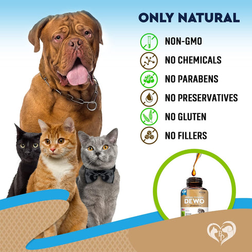 Cats & Dogs Natural Broad Spectrum Treatment & Herbal Medicine for Remove Parasites & Toxins - Probiotic Supplement Drops Made in USA...