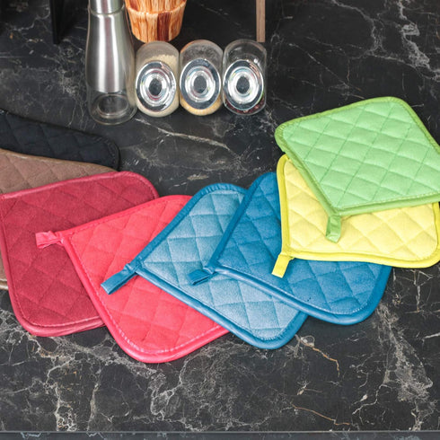 Joyhalo 4 Pack Pot Holders for Kitchen,Cotton Oven Holder with Great Heat Resistance,Non Slip Hot Pads for Kitchen Clearance,Federal Blue...