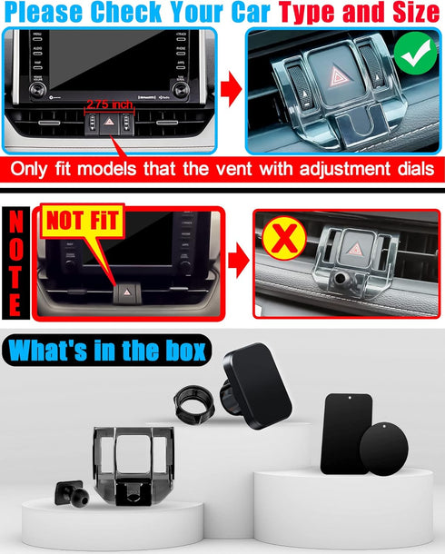 Phone Mount, Car Stand Holder, Only for (Toyota RAV4 2019 to 2024 Premium XLE, Adventure, TRD Off-Road, Limited, Hybrid XSE), Must with Adjustment...
