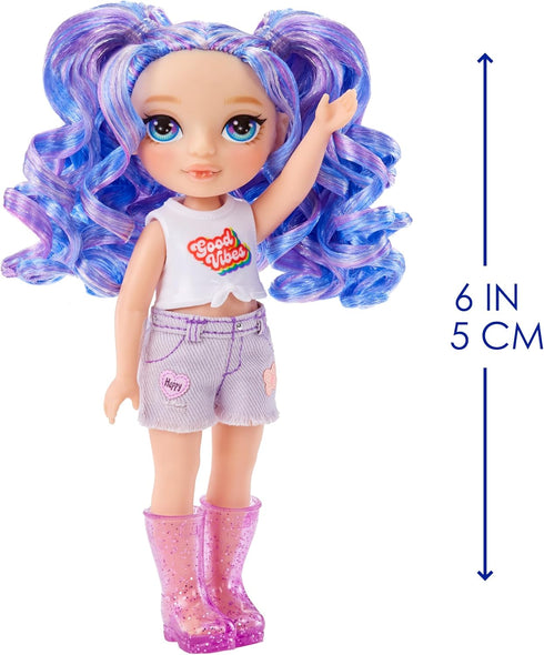 Rainbow High Littles – Amethyst Willow, Purple 5.5" Posable Small Doll with Purse, Magical Pet Dog, Girls Toy Gift, Kids Ages 4-12 Years...