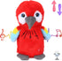 Hopearl Talking Parrot Repeats What You Say Nodding Electric Interactive Animated Toy Speaking Plush Buddy Gifts for Toddlers, Red, 7.5''...