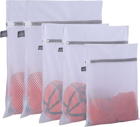 Kimmama Laundry Bags Mesh Wash Bag, Lingerie Bags for Washing Delicates, Net Washer Sack with Zipper, Dryer Pouch for Cleaning and Drying Cloths, ...