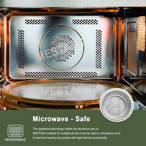 7" Sturdy Aluminum Foil Pans with Lids (5 Pack), 2X Thicker Heavy Duty Reusable Tin for Cooking Baking...