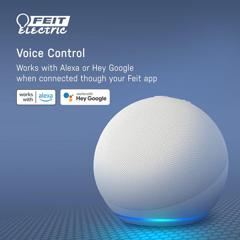 Feit Electric A1960CL/927CA/FIL/AG 60 Watt Equivalent WiFi Dimmable, No Hub Required, Alexa or Google Assistant, Filament A19 LED Smart Light Bulb...