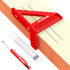 3.8?Mini 3D Multi-Angle Measuring Square Ruler, WT102A High Precision Hole Scribing Woodworking Tools, 0-90° Aluminum Alloy Carpenter Square Wood ...