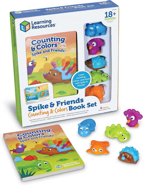 Learning Resources Spike and Friends Counting & Colors Book Set - Ages 18+ Months,6 Pieces,Toddler Learning Toys, Color and Counting Teaching Toys...