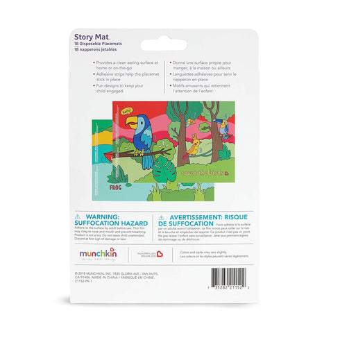 Munchkin® Story Mat™, BPA Free Disposable Placemats for Kids, 18 Pack, 2 Designs...