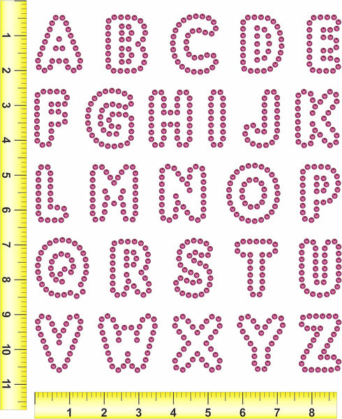 Rhinestone Genie Font-Rounded 1.5" Magnetic Rhinestone Template, Black...