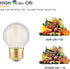 Dimmable Globe Frosted A15 LED Bulbs- 40 Watt Equivalent Ceiling Fan Light Bulbs- 4W Vintage E26 Edison Bulb 2700K Warm White- Round Small Filamen...