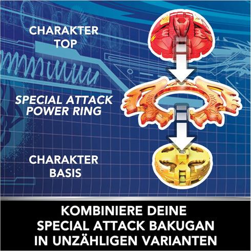 Bakugan Battle 5-Pack, Special Attack Bruiser, Dragonoids, Hammerhead, Nillious; Customizable, Spinning Action Figures, Kids Toys for Boys and Gir...