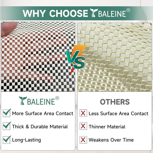 BALEINE Non Slip Rug Pad Rug Gripper for Hardwood Floors, Extra Thick Non Slip Mat Under Carpet (2'x3')...