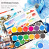 AUREUO Kids Watercolor Paint Set - 24 Colors Vibrant Watercolor Cakes with Plastic Palette & Paint Brush for Kids, Students, Beginners & Adults...
