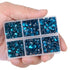 LPBeads 6400 Pieces Hotfix Rhinestones Blue Zircon Flat Back 5 Mixed Sizes Crystal Round Glass Gems with Tweezers and Picking Rhinestones Pen...