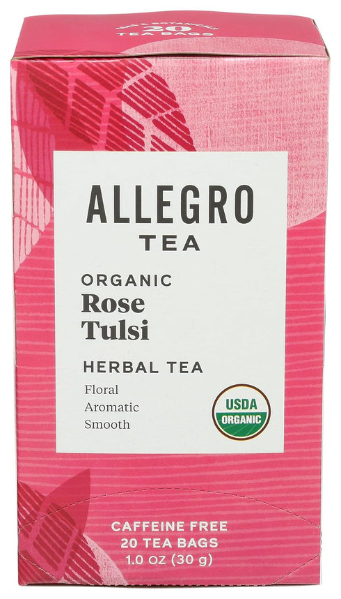 Allegro Tea, Organic Rose Tulsi Tea Bags, 20 ct...