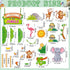 103 Pcs Jungle Bulletin Board Set Welcome to The Jungle Animal Bulletin Board Decorations Monkey Elephant Forest Cutouts Educational Classroom Wal...