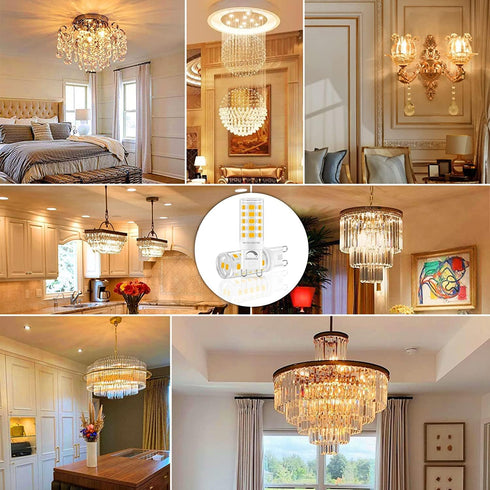 Sailstar G9 LED Bulb Dimmable 40W Equivalent, G9 Bulb 3000K Warm White, 400 Lumens, 360° Beam Angle, No Flicker, 120V, G9 Bi-pin Bulb Ceramic Base...