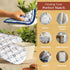 Maison d' Hermine 100% Cotton Oven Mitt & Pot Holder Set (7.5"x13" & 8"x8") Heat Resistant BBQ Cooking Gloves with Loop, Baking, Grilling, Kitchen...