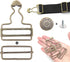 20 Sets Overall Suspender Buckle Replacement, 1.5 inch Tri-Glide Overall Buckles with 40 Sets Copper Buttons for Bib Pants, Trousers, Jeans...