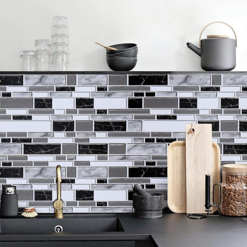 Livebor Peel and Stick Backsplash Wallpaper Kitchen Backsplash Wallpaper 11.8inch x 196.8inch Tile Contact Paper Kitchen Peel and Stick Countertop...