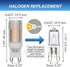 Simba Lighting G9 LED Light Bulb (5 Pack) 4W T4 40W Halogen Replacement for Pendants, Ceiling Lights, Desk Lamp, Wall Sconce, 120V JCD Bi-Pin Base...