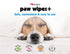Paw Wipes Plus, 100 Orange Scented Wipes - Absorbent Pet Paw Wipes Remove Daily Dirt & Odors - Enriched with Paw Balm Protectant - Easy to Use Pet...