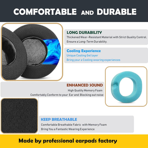 Replacement Earpads Cushion Compatible with Corsair Virtuoso RGB SE Gaming Headset (Round) Cool Gel Ear pads with Cooling Gel layer...