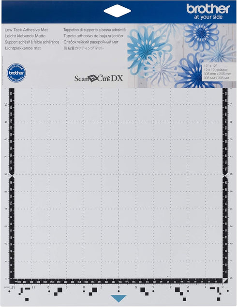 Brother ScanNCut DX Mat CADXMATLOW12, 12" x 12" Low Tack Adhesive for Thin and Delicate Materials, Replacement Accessory...