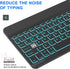 Keyboard for iPad (9",9.7",10.1",10.2",10.5",10.9",11") Tablets, Samsung Galaxy Tablet (10.4, 10.5, 10.9, 11 inch) - 7 Colors Backlit, Bluetooth W...